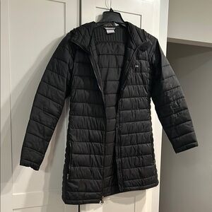 Columbia Black Quilted Long Jacket
